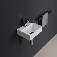 Раковина Berges Small 29 182012 Белая глянцевая фарфор подвесная, накладная