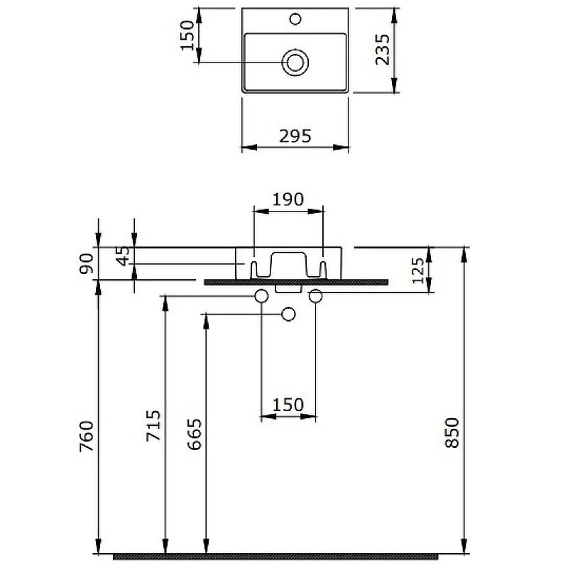 Раковина Berges Small 29 182012 Белая глянцевая фарфор подвесная, накладная