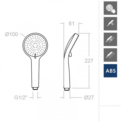 Ручной душ Ramonsoler Accesorios 2876BTNM Черный матовый