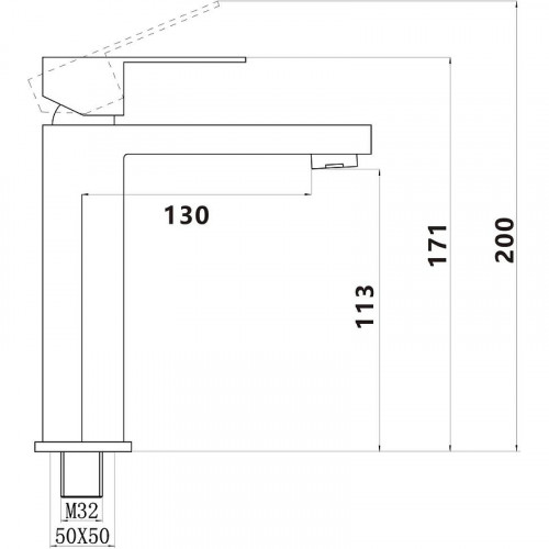Смеситель для раковины Savol S-SUS1003 цвет Сатин