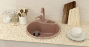 Смеситель для кухни Ulgran Classic U-001-309 Темно-серый латунь
