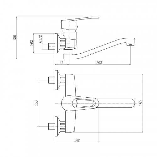 Смеситель для кухни Plstart PL4606 цвет Хром