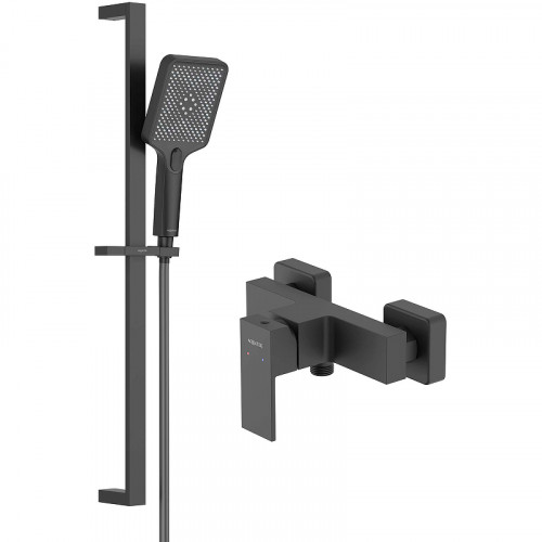 Смеситель для душа Aquatek Либра AQ1632MB Черный матовый латунь на стену