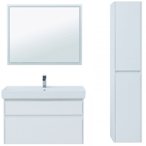 Тумба под раковину Aquanet Nova Lite 100 242581 подвесная Белая МДФ / ЛДСП