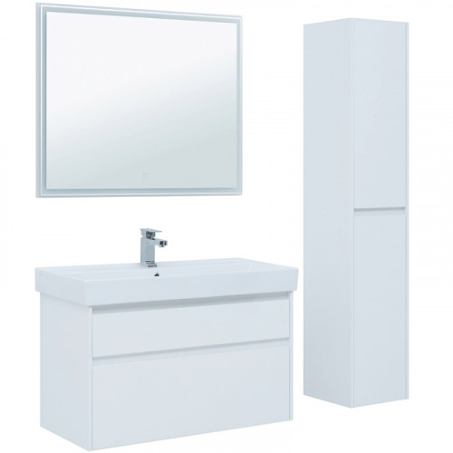 Тумба под раковину Aquanet Nova Lite 100 242581 подвесная Белая МДФ / ЛДСП