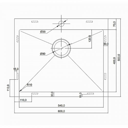 Кухонная мойка Seaman Eco Marino 60 SMV-600-GL.A цвет Светлая оружейная сталь
