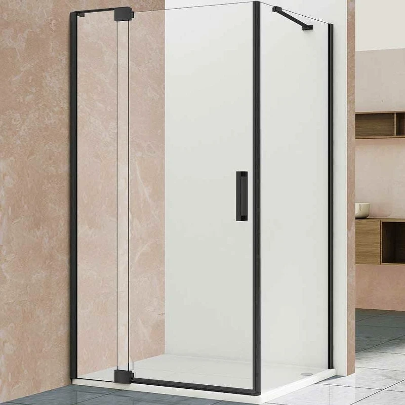 Душевой уголок Vincea Extra 120х90 VSR-1E111290CLB профиль Черный стекло прозрачное