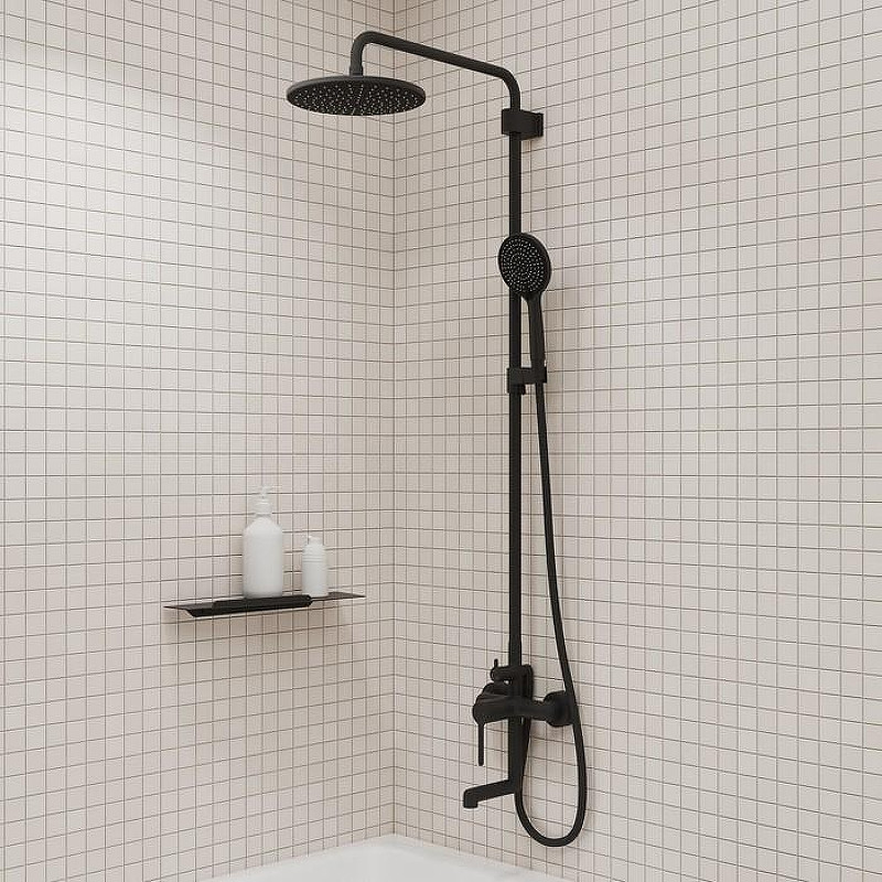 Душевая система Iddis Aiger AIGBL3Fi06 Черная матовая