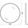 Зеркало BelBagno 60 SPC-RNG-600-LED-3000K-TCH с подсветкой с сенсорным выключателем
