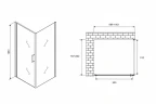 Душевой уголок Abber Sonnenstrand 100x80 AG04100B-S80B профиль Черный стекло прозрачное