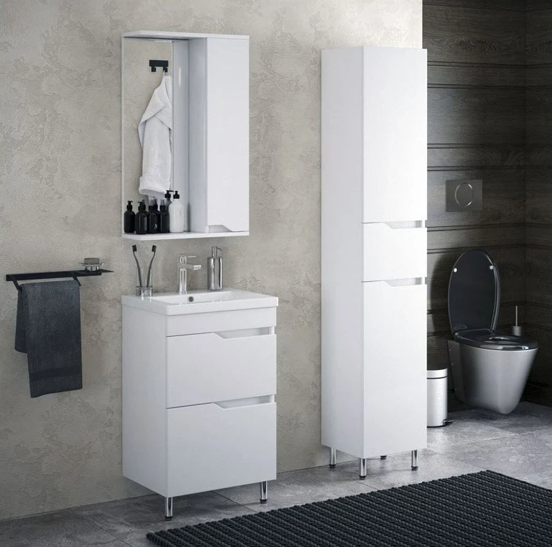 Зеркало со шкафом Corozo Теона 50 R SD-00001514 Белое