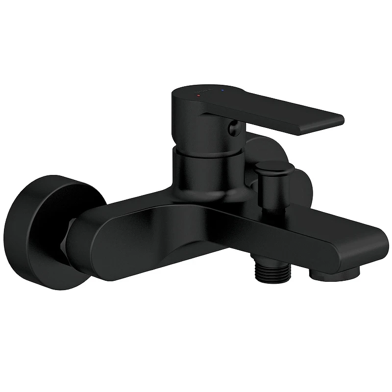 Смеситель для ванны Cersanit Brasko Black 63108 Черный матовый латунь на стену