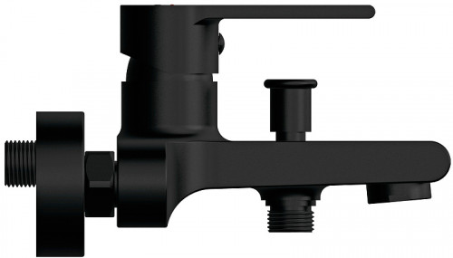 Смеситель для ванны Cersanit Brasko Black 63108 Черный матовый латунь на стену