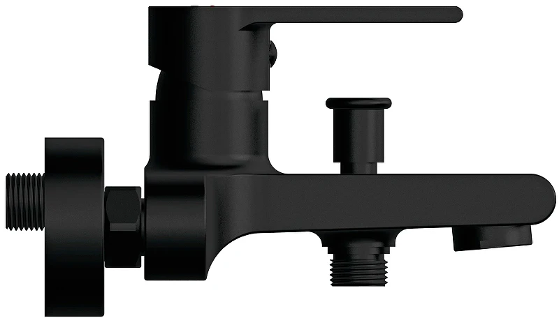 Смеситель для ванны Cersanit Brasko Black 63108 Черный матовый латунь на стену