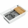 Кухонная мойка Alveus Granital Atrox 40 Arctic G11 790x500 1140443 Белая искусственный камень (литьевой мрамор) встраиваемая сверху, встраиваемая снизу