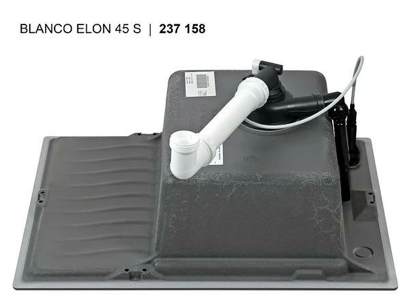Кухонная мойка Blanco Elon 45S 524814 Антрацит искусственный камень (литьевой мрамор) встраиваемый