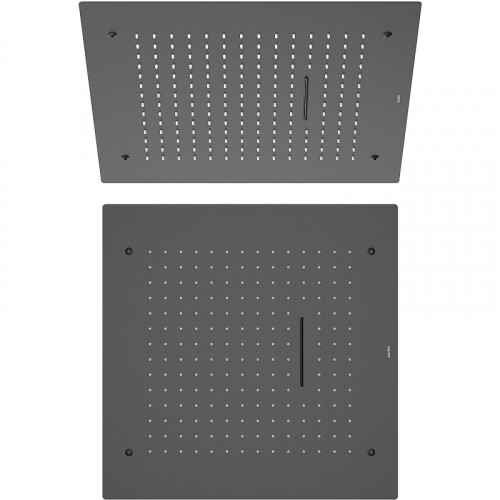 Верхний душ Aquatek 2 jet AQ2082MB Черный матовый нержавеющая сталь встраиваемый