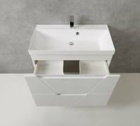 Тумба под раковину BelBagno Vittoria 80 VITTORIA-800-2C-SO-BL-P подвесная Bianco Lucido МДФ / ЛДСП