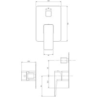 Смеситель для душа Omnires Parma PM7435GR Графит встраиваемый