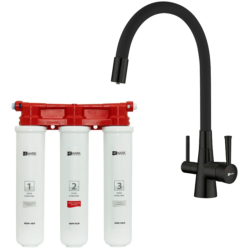 Смеситель для кухни Lemark Comfort LM3075BL085 Черный матовый латунь