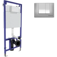 Инсталляция Berges Novum 040243 для унитаза с клавишей смыва Хром пластик