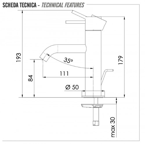 Смеситель для раковины Remer X Style X10BO цвет Белый матовый