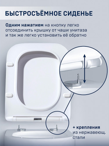 Унитаз Charus Torre Bianca EWC700-114W Alva Rimless подвесной цвет Белый с сиденьем Микролифт