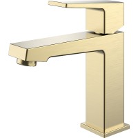 Смеситель для раковины Splenka S01.10.03 Золото матовое латунь