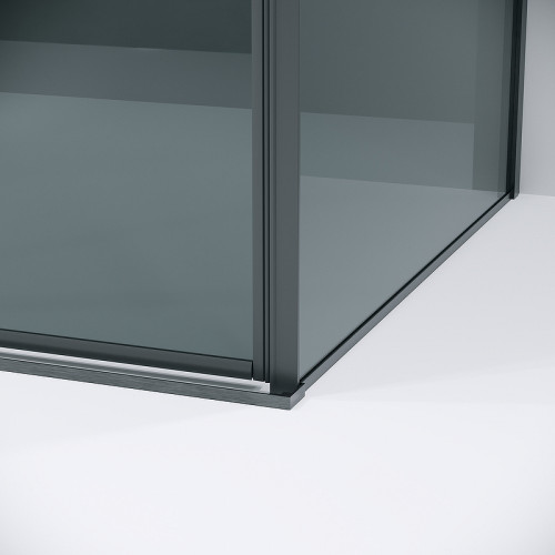 Душевая стенка Grossman Galaxy 90 200.K33.01.90.42.10 профиль Графит сатин стекло тонированное