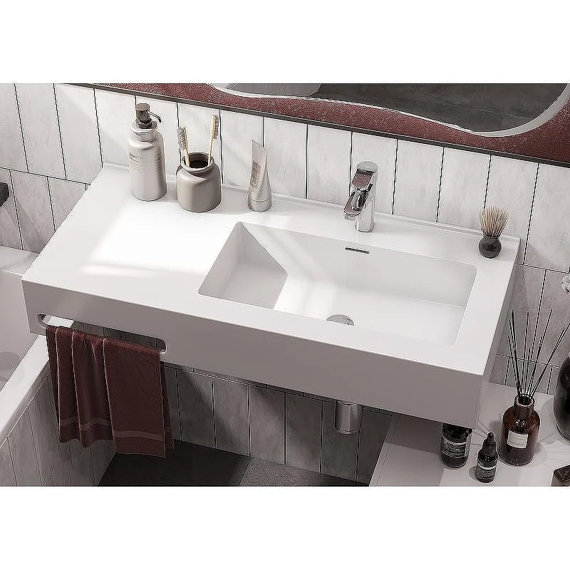 Раковина Aquaton Квадро Про 100 R 1A733231QA01R Белая