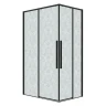 Душевой уголок Grossman Galaxy 120x70 L 300.K33.01.70R12L.21.02 профиль Черный матовый стекло шиншилла