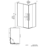 Душевой уголок Grossman Galaxy 120x70 L 300.K33.01.70R12L.21.02 профиль Черный матовый стекло шиншилла