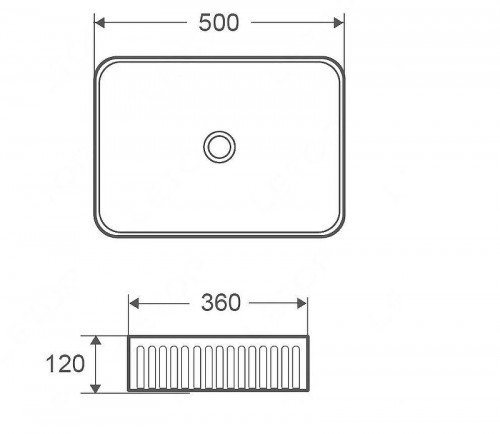 Раковина-чаша Sintesi 50 SIN-LVB-APP-418 цвет Белый