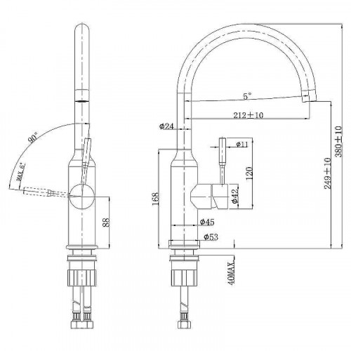 Смеситель для кухни Lemark Expert LM5079S Нержавеющая сталь