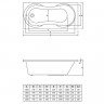 Акриловая ванна C-Bath Salus 130x70 CBQ006002 без гидромассажа