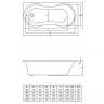 Акриловая ванна C-Bath Salus 130x70 CBQ006002 без гидромассажа