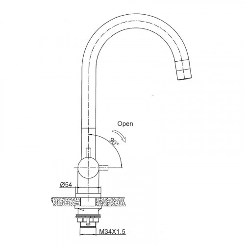 Смеситель для кухни Seaman Eco Venice SSN-1338-LG цвет Светлое золото сатин