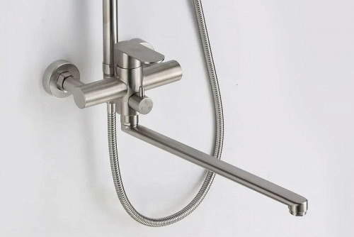 Душевая система D-Lin H10A23 Сатин нержавеющая сталь на стену