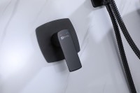 Гигиенический душ со смесителем Lemark Ursus LM7219BL Черный латунь встраиваемый