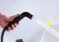 Гигиенический душ со смесителем Lemark Ursus LM7219BL Черный латунь встраиваемый