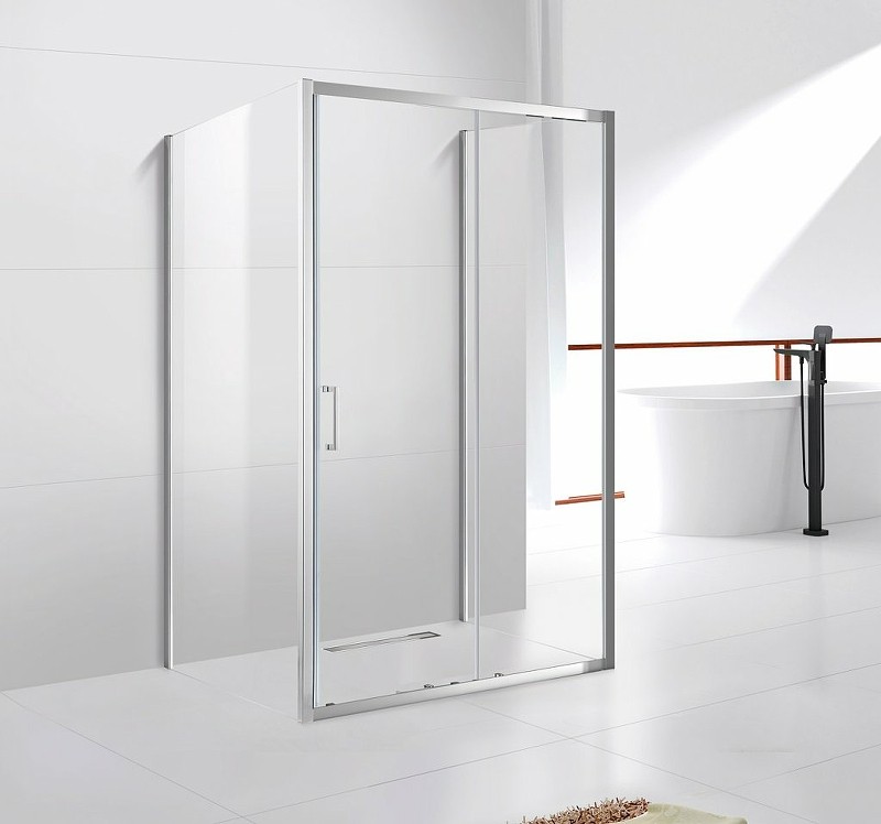Душевой уголок Cezares Molveno 150x80 MOLVENO-AH-12-150/80-C-Cr-IV профиль Хром стекло прозрачное