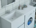 Раковина Style Line Эстет Даллас 140 L СС-00002220 с местом под стиральную машину Белая