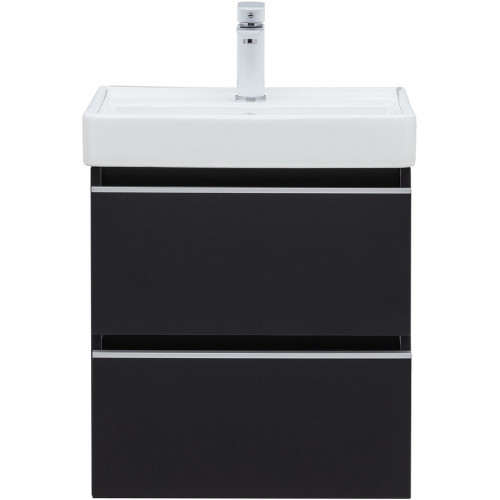 Тумба под раковину Aquanet Вега 50 329594 подвесная Черная МДФ / ЛДСП