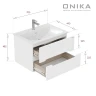 Тумба под раковину Onika Айленд 70 107063 подвесная цвет Белый