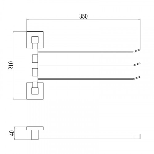 Полотенцедержатель Savol S-06503C поворотный цвет Бронза