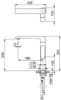 Смеситель для кухни Ravak Flat FL 016.00 X070125 Хром латунь