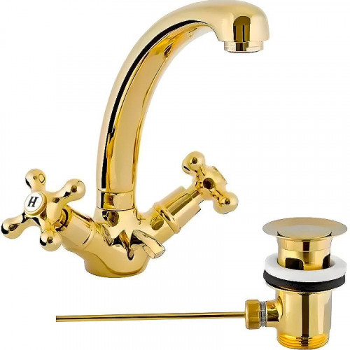 Смеситель для раковины Remer Liberty 13CLIDO Золото