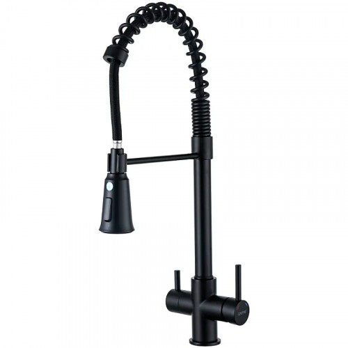 Смеситель для кухни Gappo G4398-66 Черный матовый латунь