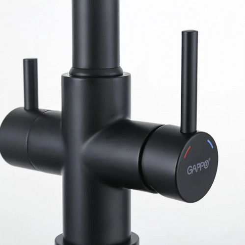 Смеситель для кухни Gappo G4398-66 Черный матовый латунь