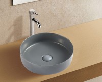 Раковина-чаша WeltWasser Elbach 3134 MDG 35 10000004516 Темно-серая матовая фаянс накладная